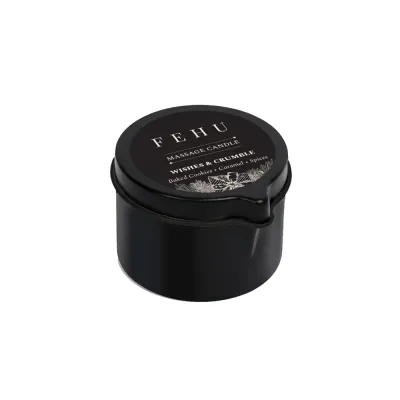 Fehu Wishes and Crumble свеча массажная 30 г, соевый воск, масло ши, аромат печенья и карамели