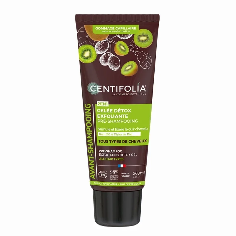 Детокс-гель для кожи головы Centifolia Pre-Shampoo Exfoliating Detox Gel отшелушивающий, перед мытьём волос, 200 мл