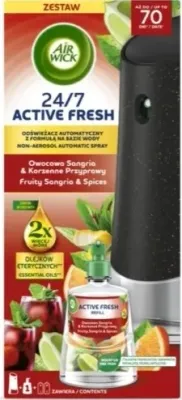 Автоматический диффузор неаэрозольный Air Wick Active Fresh Fruity Sangria и Spices Diffuser + Refill, со сменным блоком