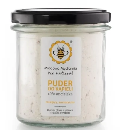 Miodowa Mydlarnia пудра для ванны Английская роза 180 г, с молоком и овсом, ароматическая