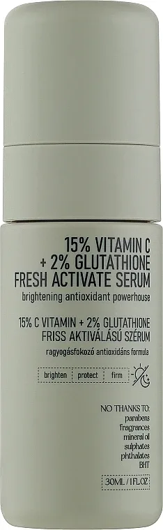 Сыворотка для лица Nerds Fresh Active Serum с витамином C и глутатионом, освежающая, 30 мл