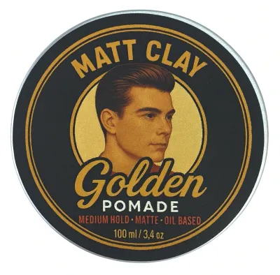 Помада для укладки волос Golden Beards Golden Pomade средней фиксации, матовая, 100 мл