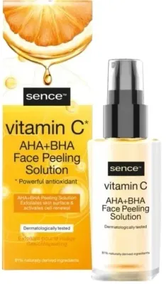 Пилинг для лица Sence Vitamin C AHA+BHA Face Peeling Solution с витамином C, 30 мл