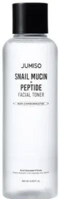 Jumiso Snail Mucin + Peptide Facial Toner тонер для лица с муцином улитки и пептидами, увлажняющий, антивозрастной, корейский, 205 мл