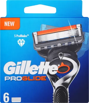 Сменные кассеты для бритвы Gillette Fusion ProGlide, 5 лезвий, технология FlexBall, 6 шт