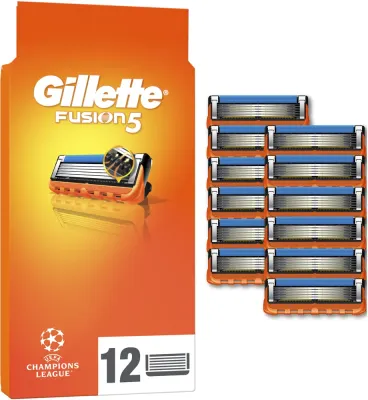 Сменные кассеты для бритвенного станка Gillette Fusion 5 UEFA Champions League, 12 шт