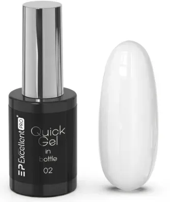 Гель для наращивания ногтей Excellent Pro Quick Gel In Bottle однофазный, во флаконе с кисточкой, 11 г, оттенок 02