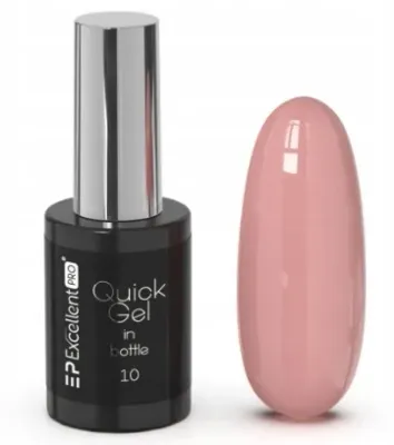Гель для наращивания ногтей Excellent Pro Quick Gel In Bottle однофазный, во флаконе с кисточкой, 11 г, оттенок 10