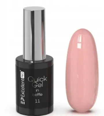 Гель для наращивания ногтей Excellent Pro Quick Gel In Bottle однофазный, во флаконе с кисточкой, 11 г, оттенок 11