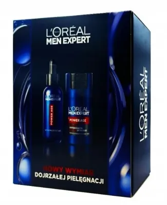 Набор для лица для мужчин L'Oreal Paris Men Expert Power Age: сыворотка и увлажняющий крем Revitalizing Moisturizer 24H