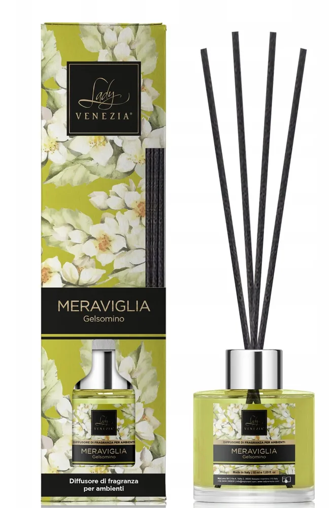 Аромадиффузор для дома Lady Venezia Meraviglia Jasmine Home Diffuser 50 мл