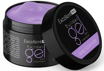 Однофазный гель для ногтей Excellent Pro Builder Gel With Thixotropy тиксотропный, жёсткий, 15 г, оттенок Deep Lavender