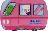 Дорожный набор Curaprox Kids для детей 6-12 лет зубная щетка паста 10 мл межзубные ершики и наклейки розовое — фото 1