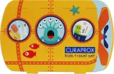 Дорожный набор Curaprox Kids для детей 6-12 лет зубная щетка паста 10 мл межзубные ершики и наклейки оранжевое — фото 1