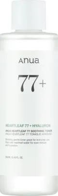 Успокаивающий тоник для лица Anua Heartleaf 77 + Hyaluron Soothing Toner с экстрактом хауттюйнии сердцевидной, 250 мл