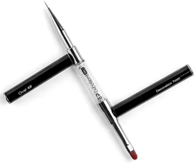 Кисть для геля и дизайна 2 в 1 Excellent Pro Brush, овальная № 4 и Deco 7 мм