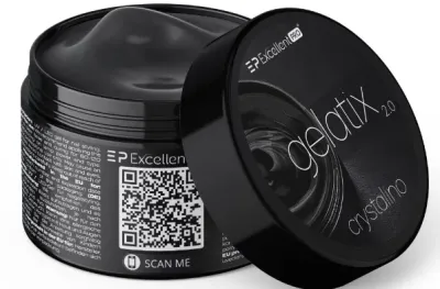 Желеобразный гель для ногтей Excellent Pro Gelatix 2.0 строительный, очень густой, 15 г, оттенок Crystalino