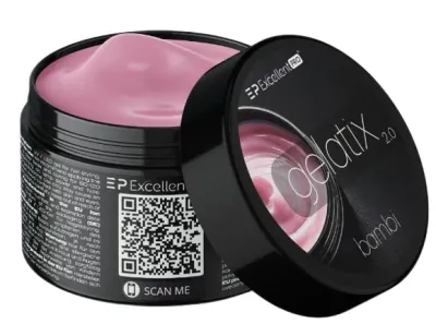 Строительный гель для ногтей Excellent Pro Gelatix 2.0 желеобразный, очень густой, 50 г, оттенок Bambi