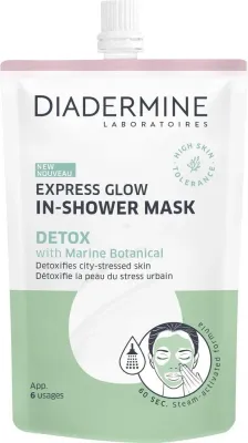 Детокс-маска для лица для использования в душе Diadermine Express Glow In-Shower Mask Detox Face Mask