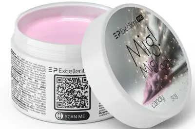 Однофазный гель для ногтей Excellent Pro Mig! Mig! Gel гибкий, самовыравнивающийся, жидкой консистенции, 30 г, оттенок Candy