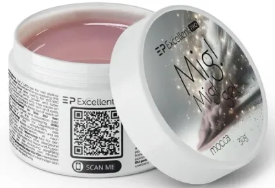 Однофазный гель для ногтей Excellent Pro Mig! Mig! Gel гибкий, самовыравнивающийся, жидкой консистенции, 30 г, оттенок Mocca