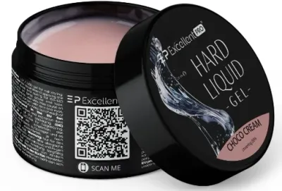 Строительный гель для ногтей Excellent Pro Hard Liquid Gel жидкой консистенции, быстро выравнивающийся, 50 г