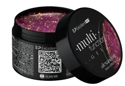 Многофункциональный гель для ногтей Excellent Pro Multifunction Gel фиолетовый, средней вязкости, 15 г