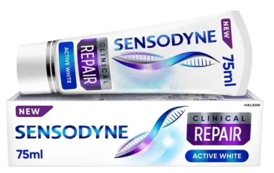 Зубная паста Sensodyne Clinical Repair Active White Toothpaste для чувствительных зубов, отбеливающая, 75 мл