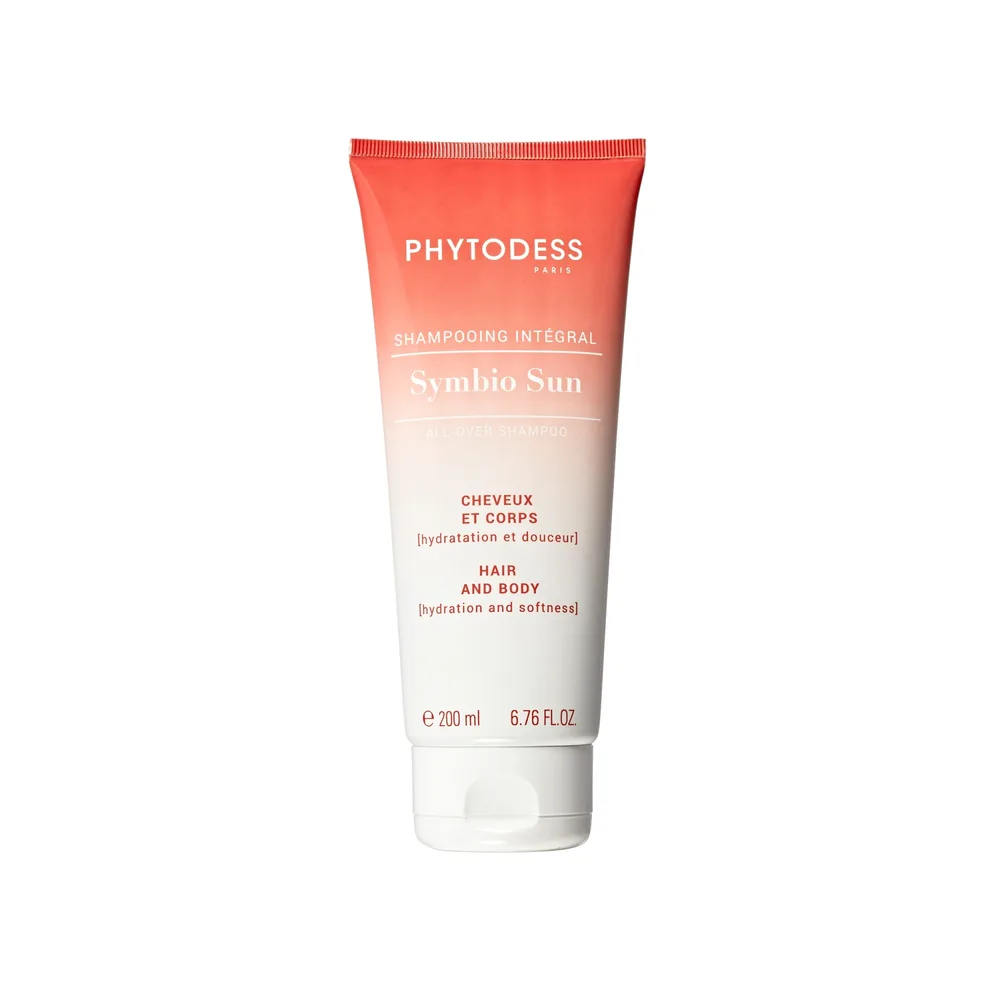 Шампунь защитный Phytodess Symbio Sun Shampooing Integral, для волос и тела после солнца, с маслом макадамии, 200 мл