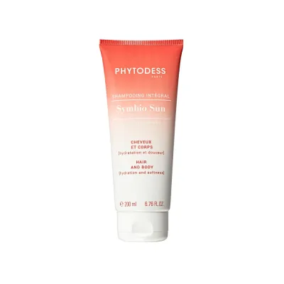 Шампунь защитный Phytodess Symbio Sun Shampooing Integral, для волос и тела после солнца, с маслом макадамии, 200 мл