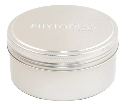 Баночка для твёрдого шампуня Phytodess Aluminum Box For Solid Shampoo алюминиевая, с дренажем и завинчивающейся крышкой, 67 × 33 мм