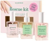 Набор для ногтей Manucurist Rescue Kit восстанавливающая база масло для кутикулы и маска для поврежденных ногтей 3x15 мл — фото 1