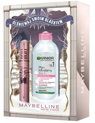 Maybelline New York Zestaw - Набор Maybelline тушь Lash Sensational Sky High и мицеллярная вода Garnier 3в1 7.2+400 мл
