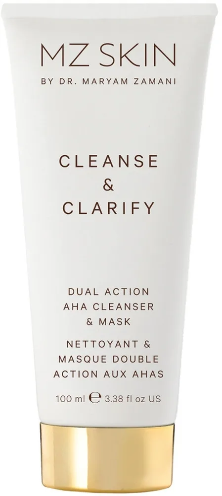 Средство для умывания и маска 2 в 1 MZ Skin Cleanse Clarify Dual Action с кислотами AHA, отшелушивающее, 100 мл