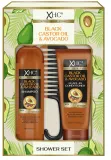 Xpel Marketing Ltd Xpel Marketing Ltd Xpel Hair Care Black Castor Oil & Avocado Shower Set (shm/100 мл + cond/100 мл + comb/1pc) - Набор Xpel Hair Care Black Castor Oil & Avocado шампунь 100 мл несмываемый кондиционер 100 мл и расческа — фото 1