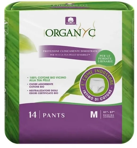 Впитывающие трусы при недержании мочи Corman Organyc Pants, из органического хлопка, размер M, 14 шт