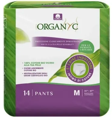 Впитывающие трусы при недержании мочи Corman Organyc Pants, из органического хлопка, размер M, 14 шт