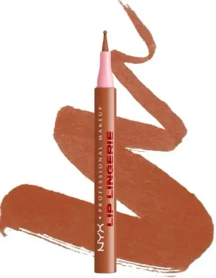 NYX Professional Makeup Konturówka do ust - Лайнер для губ NYX Professional Lip Lingerie Liner Stain контурный, водостойкий, 1 мл, оттенок Barely There (Peach Nude)
