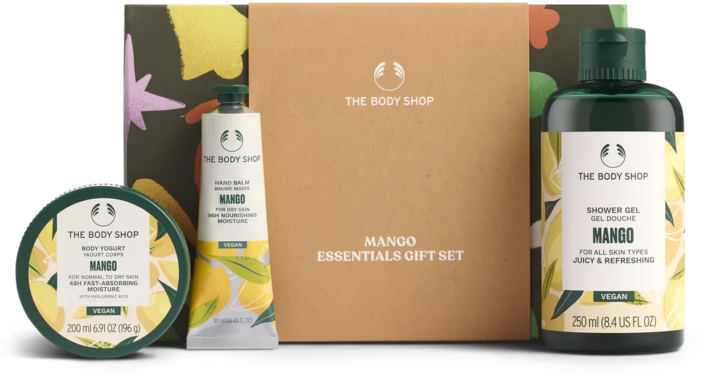 Набор The Body Shop Mango йогурт для тела 250 мл гель для душа 250 мл и крем для рук 30 мл