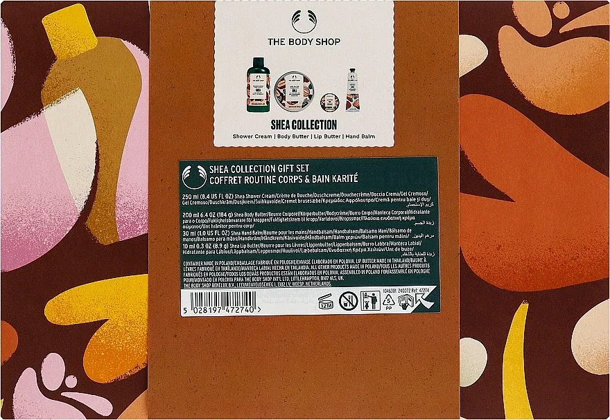Набор The Body Shop Shea масло для тела 200 мл крем-гель для душа 250 мл крем для рук 30 мл и бальзам для губ 10 мл