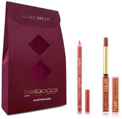 Набор для губ Bellaoggi Lip Affair Nude гелевая помада оттенок 002 Honey Waffles 0.7 г и карандаш оттенок 52 1.1 г