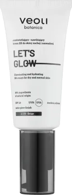 Крем BB Veoli Botanica Let's Glow SPF 20 увлажняющий, для сухой и нормальной кожи, 30 мл
