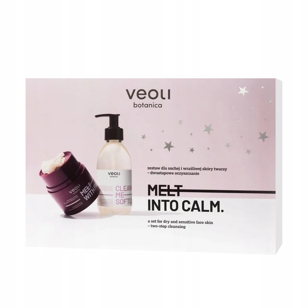 Набор Veoli Botanica Melt Into Calm гидрофильное масло 40 г и очищающий гель с пребиотиками 190 мл