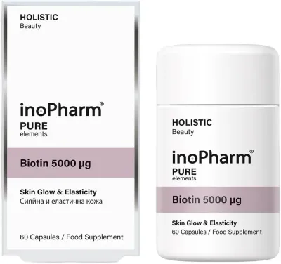 БАД биотин InoPharm Pure Elements Biotin, 5000 мкг, 60 шт