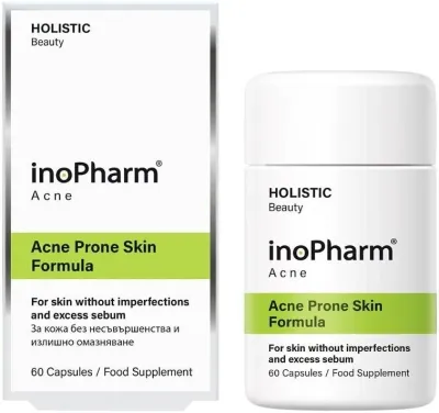 Пищевая добавка InoPharm Acne Prone Skin Formula для кожи, склонной к акне, 60 шт