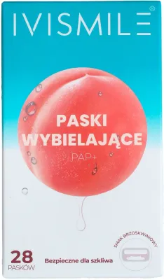 Полоски для отбеливания зубов Ivismile Peach Dry Teeth Whitening Strips со вкусом персика, 28 шт