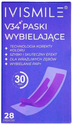 Полоски для отбеливания зубов Ivismile Coconut Purple Dry Teeth Whitening Strips со вкусом кокоса, 28 шт