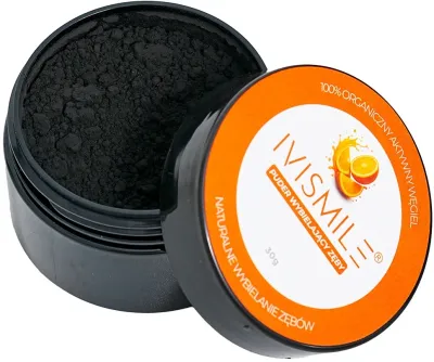 Зубной порошок Ivismile Charcoal Tooth Powder Orange Flavour с активированным углём, со вкусом апельсина, 30 г