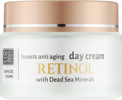 Dead Sea Collection Retinol Boosts Anti-Aging Day Cream дневной крем для лица с ретинолом и минералами Мёртвого моря 50 мл, антивозрастной
