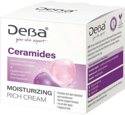 DeBa Your Skin Expert Ceramides Rich Cream крем для лица увлажняющий и питательный с церамидами, гиалуроновой кислотой и скваланом, 50 мл